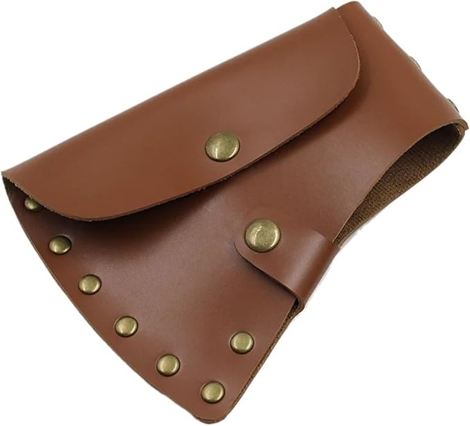 Axe Sheath PU Leather Cover Hatchet Head Holster Protective Sleeve for Lumberjack for Outdoor Camping Blade Protection