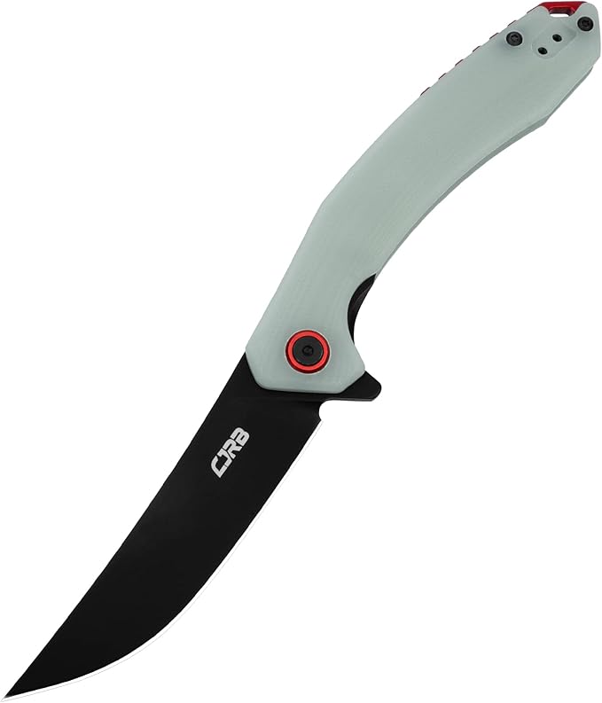 CJRB Folding Pocket Knife with AR-RPM9 Steel Blade and G10 Handle for Men Outdoor Camping Gobi(J1906B) Natural Green