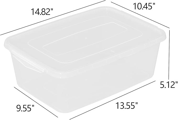 4-Pack Proofing Container with 14 L Capacity Dough Rising Box for Bread Sourdough Pizza