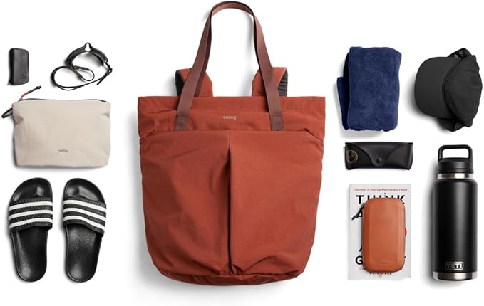 Bellroy Lite Totepack (18 liter lightweight tote bag and backpack for beach travel and every day) - Clay