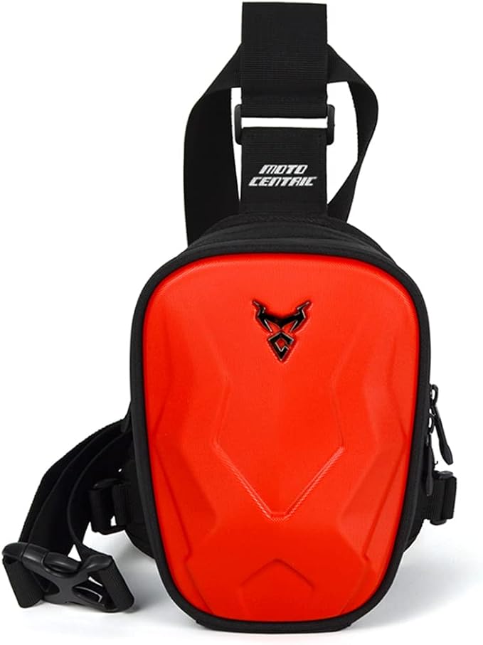 Hebetag Motorcycle Drop Leg Bag Oxford Waist Pack for Men Women Bum Hip Fanny Belt Purse Pocket Outdoor Travel Sports Hiking Bike Riding Cycling Thigh Pouch Red
