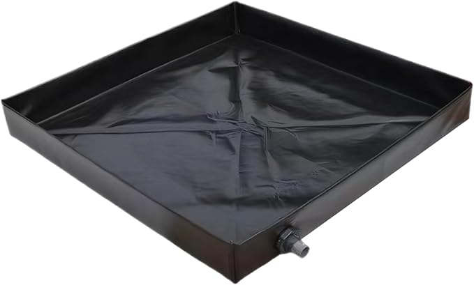 Camping Shower Mat 41x41'' Collapsible Shower Base with Wrapped Edges Rapid Drainage Waterproof Shower Pan with Heavy Duty Bottom for Outdoor Shower Camping Camping Shower Mat