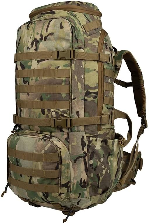 Tactical Backpack Military Molle Hiking 56-75L camping mountaineering trekking mountaineering bag camouflage