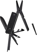ROXON KS2 Elite Noir Blanc Edge D2 Blade 13 in 1 Mini Multi Tool function pocket knife with big scissor G10 handle and Pocket clip good for Camping/Emergencies/EDC Multitool (D2 Steel Blade)