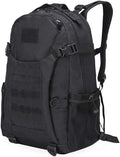 Outdoor Sports Pack Hiking Bag Tactical Rucksack Camo Knapsack Combat Camouflage Tactical Molle 30L Backpack - Black