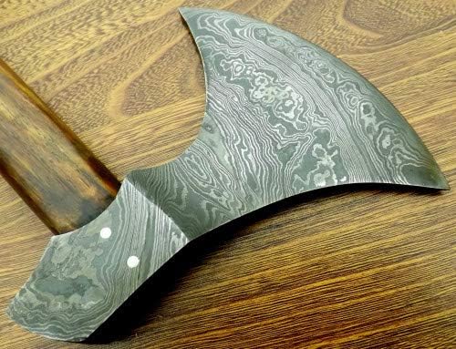Axe Damascus Steel 18 Rose Wood Handle Axe/Hand Forged Woodsman Axe