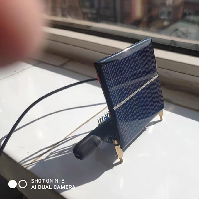 Fielect 5pcs 6V 0.6W Solar Panel Polysilicon Mini Solar Cells DIY Electric Toy Materials for Battery Power LED 60x90mm