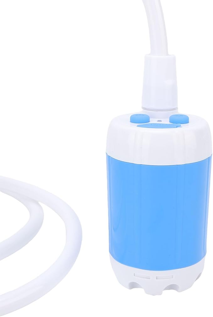 Brrnoo Portable Camping Shower Rechargeable Outdoor Shower Pump with 4000mAh Battery 7.4V 15W Power for Camping Hiking Travel Car Washing Pet Cleaning (Blue)