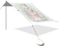 xigua Easter Bunny Beach Tent Sun Shelter with Carrying Bag - Silver Coated Oxford Fabric Beach Canopy for Beach Camping Fishing - Includes Windproof Ropes Sandbags &amp Stakes