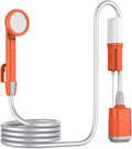 Portable Outdoor Showercamping showerEquipped with Rechargeable Battery and LED Outdoor Lighting with Spray and Automatic water filling Function - Improve Your Outdoor ExperienceOrange