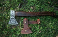 WARIVO Knives Custom Handmade Carbon Steel Viking Axe Bearded Camping Axe for Birthday Gifts