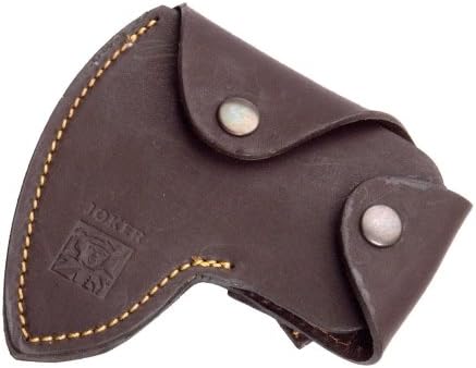 Joker Hunting Axe Cazador Stainless Steel Ferrule Blade of 8.27 inches with Brown Leather Sheath Tool for Fishing Hunting Camping and Hiking (Deer Antler)