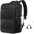 TOZLU 5V 14W Solar Panel Power Backpack Large capacity Laptop Bag with Handle USB Charging Port Nylon Outdoor Backpack for Hiking Biking Running Outdoors sport