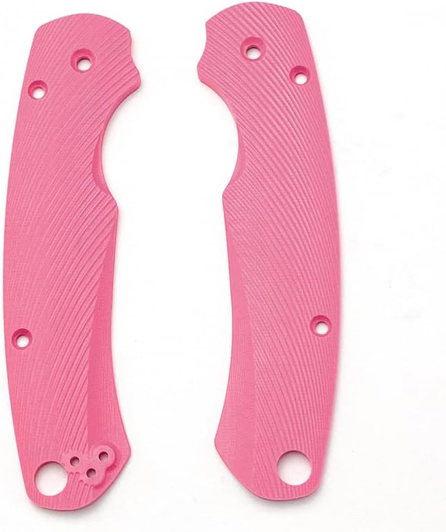 1 Pair G10 Scales Replacement Fits for C81 Handle Patch DIY Making Accessory(Pink)