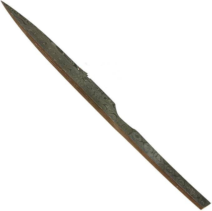 9 Inch Drop Point Knife 1095 Damascus Blade Blank Hunting Outdoors Chef