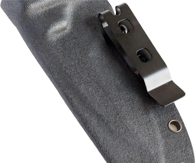 1PC Pocket Clip with 2 Sets Screws Fits for Knife Sheath Custom Stainless Kydex Clip Waist Clip for Small Straight Knife
