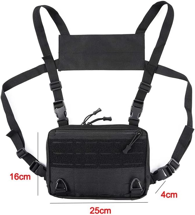 Laser Tactical Chest Bag Men's Functional Vest Bag Survival Army CAMO Molle System Kit Bag Backpack Locomotive Backpack