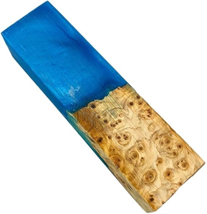 1PC Resin and Wooden Blank Knife Handle Material with Size 105X34X27MM
