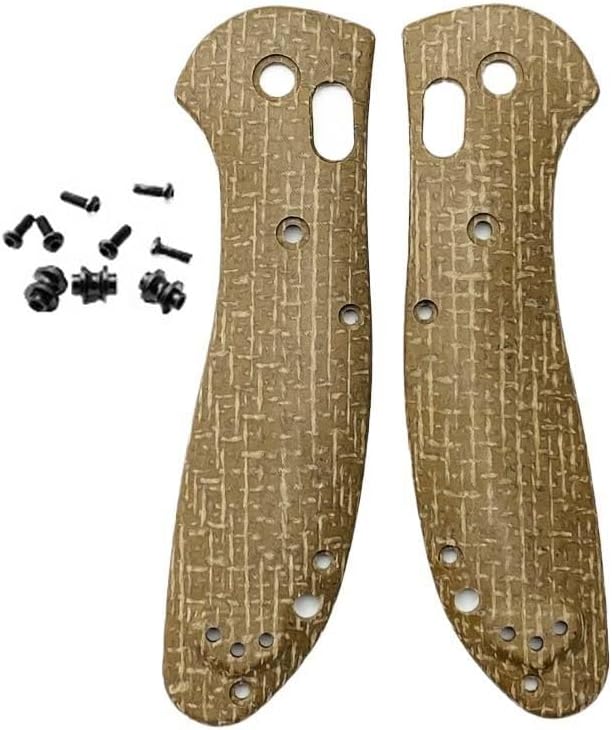 1 Pair Micarta Scales with 3 Sets Screws Fits for Griptilian 551 DIY Replacement Accessory(Gray)