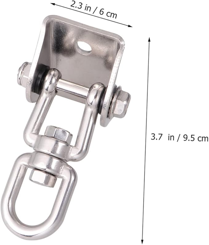BESPORTBLE Swing Fixed Hook Stainless Steel Ceiling and Wall Mounting Swing Chair Hook Rotating Fixing Wear-Resistant Seal