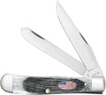 Case XX WR Pocket Knife Trapper Sawcut Gray Bone Stars &amp Stripes Item #53060 (6254 SS) Length Close: 4 1/8 inches