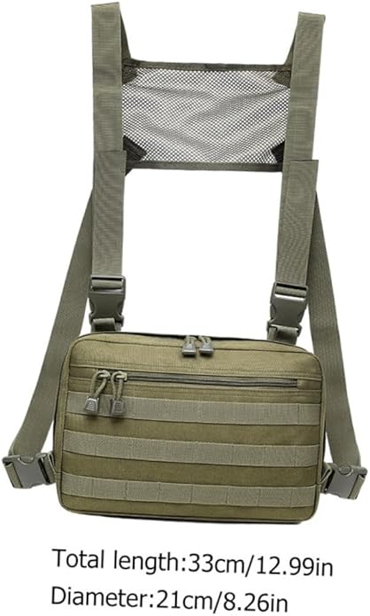 Holibanna Camping Chest Bag Portable Hiking Pouch Men's Survival Bag Key Holder Nylon Material