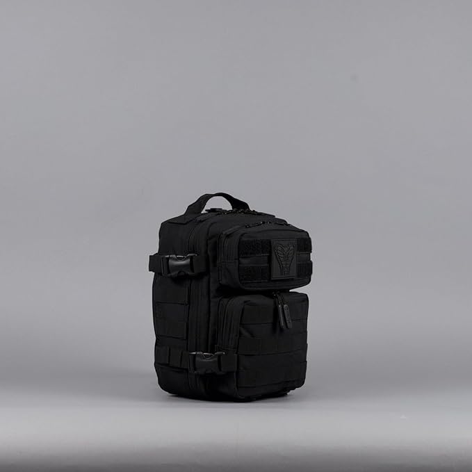 WOLFpak 9L Mini Tactical Backpack for Men &amp Women | Compact Small Everyday Carry Bag for Gym School Travel | Durable Water-Resistant Daypack with Molle System and Patch Panel (Black Venom)