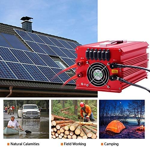 BESTEK 2000W Power Inverter 3 AC Outlets DC 12V to 110V AC Car Power Inverter for Camping Outdoor Power Supply ETL Listed