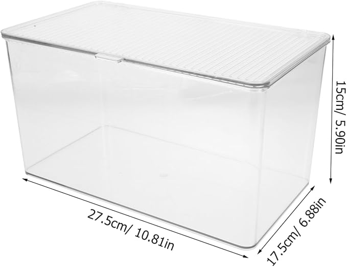 Angoily Acrylic Storage Box for Badges and Collectibles Large Capacity Organizer Lid for Display Case for Easy Access and Viewing