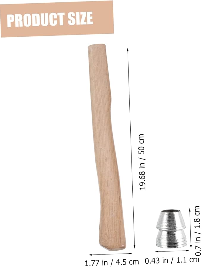 Abaodam Axe Handle Replacement Wooden Hatchet Handles Wedges Skidproof and Shockproof for Woodworking
