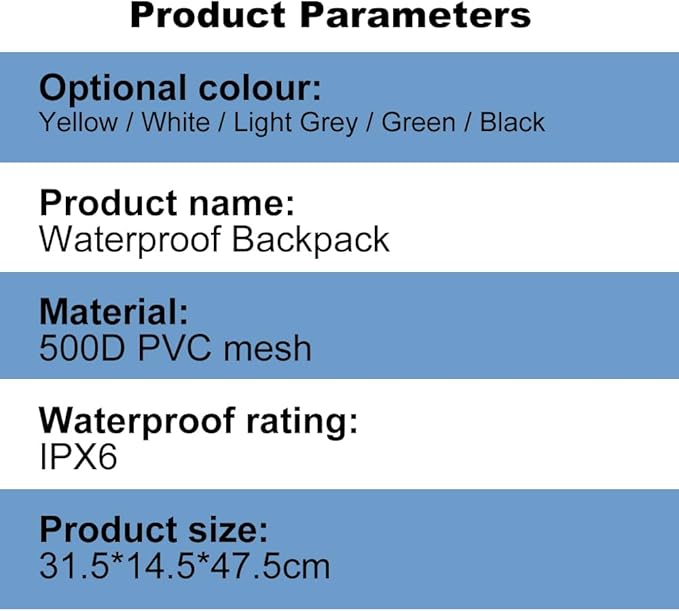ACAGALA Waterproof Backpack - Outdoor Rucksack for River Tracing - Swimming Drifting - Beach Surfing - 30L Large Capacity