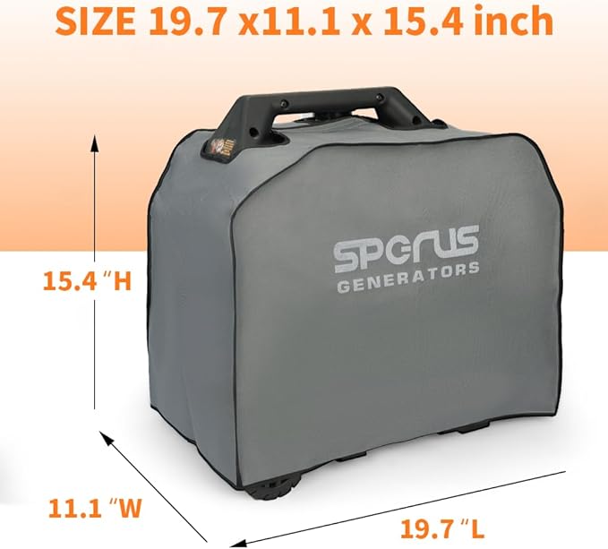 Oxford Dirtproof Fabric Waterproof Dustproof Universal Generator Cover (GRAY 19.7 x11.1 x 15.4)