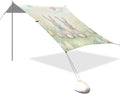 Beach Canopy with Windproof Ropes &amp Sandbags Beach Tent Sun Shade Sun Shelter for Camping Trips Fishing Backyard Fun or Picnics Easter Bunny