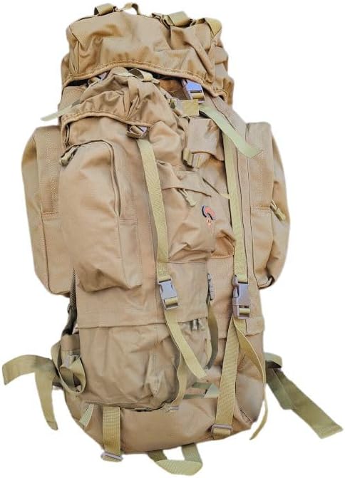 65L Military Backpack – 5DAY RECON Waterproof 900D Oxford Rucksack MOLLE System Heavy Duty Outdoor Bag for Hiking Travel &amp Hunting (Tan)