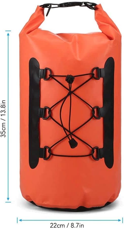 Waterproof Dry Bag Waterproof Beach Bags Lightweight Dry Storage Bag Backpack with Clip Net Waterproof Bag for Kayaking (Color : Black)