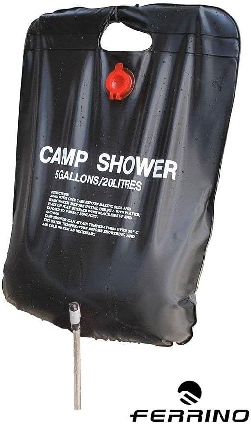 Ferrino Hanging Solar Shower Black 20 litres