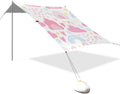 Beach Canopy with Windproof Ropes &amp Sandbags Beach Tent Sun Shade Sun Shelter for Camping Trips Fishing Backyard Fun or Picnics Cloud