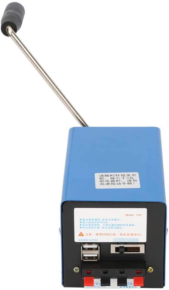 USB crank generator hand crank power generator portable mobile emergency power generator manual power supply emergency charger for camping outdoor garden generators