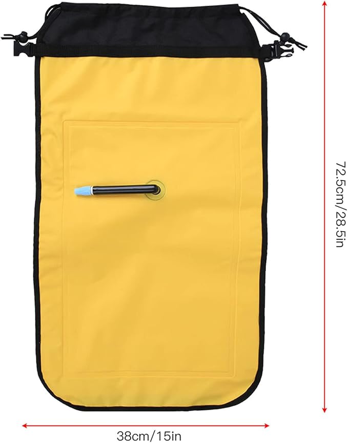 72.5x38cm/28.5x15in Floating Waterproof Dry Bag Nylon Rescue Inflatable Paddle Float Floating Bag Roll Top Sack Keeps Gear Dry