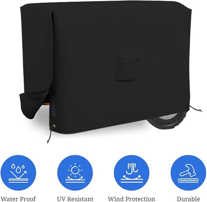 Covers &amp all Outdoor Generator Cover 18 Oz Heavy Duty Waterproof UV &amp Weather Resistant Universal Portable Equipment Storage Protector with Air Vents &amp Drawstrings (26W X 20D X 20H B