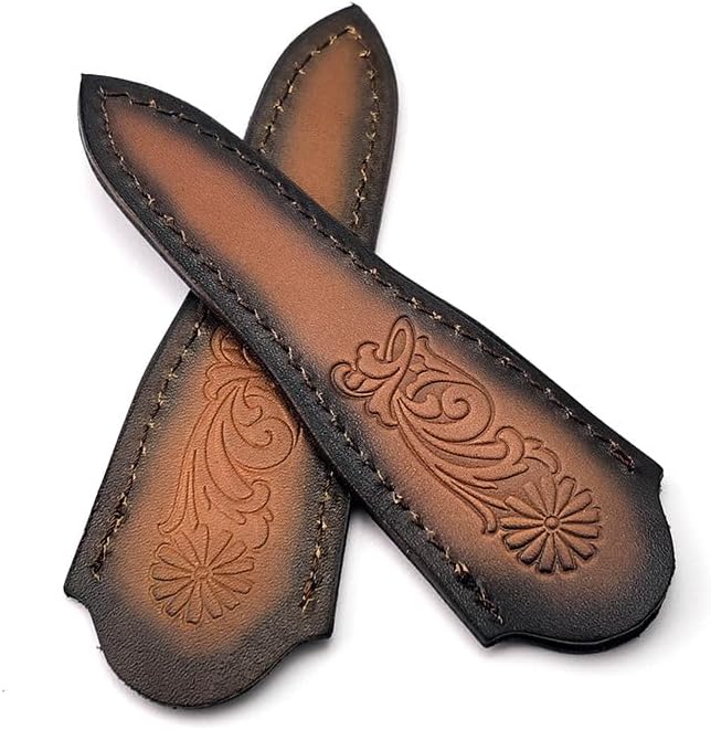 1PC Knife Sheath Handmade Leather Knife Scabbard for Tea Tools