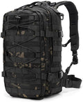 Outdoor Sports Pack Hiking Bag Tactical Rucksack Camo Knapsack Combat Tactical Molle Backpack - Black CP