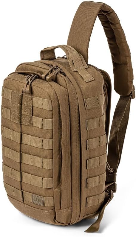 5.11 Tactical RUSH MOAB 8 Sling Pack 13L – Ambidextrous CCW Ready EDC Messenger Bag – Durable 1050D Nylon Kangaroo Style 56810ABR
