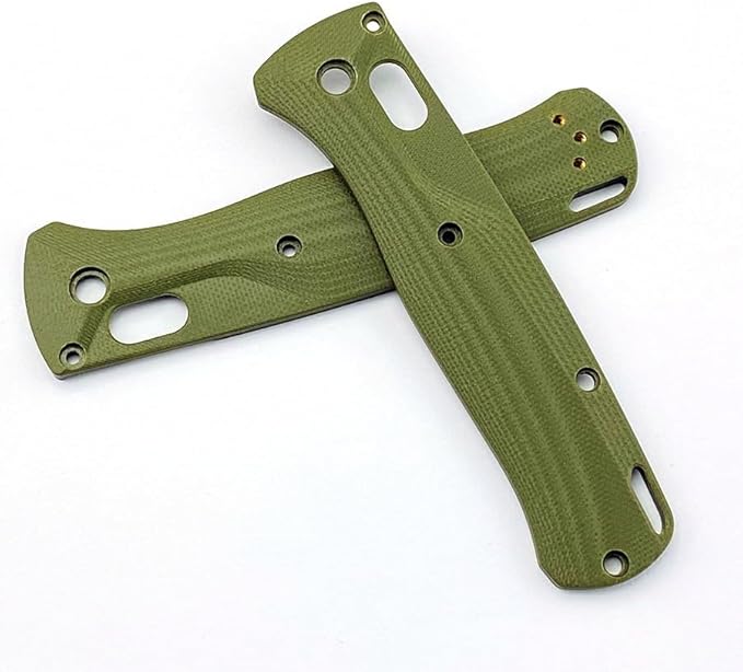 1 Pair Custom G10 Scales Handle Replacement Fits for Bugout 535 DIY Making Accessory(Green)