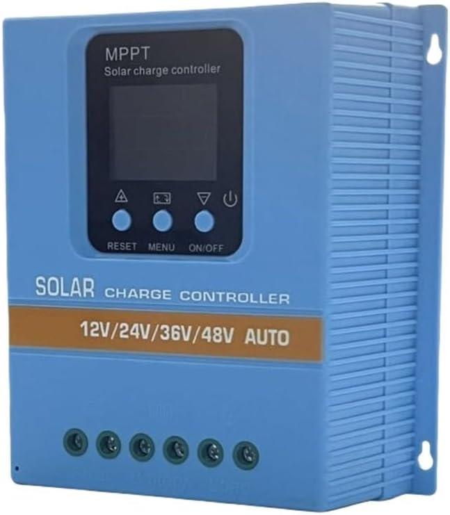 6080A MPPT Solar Charge Controller with Auto Detection for 12V 24V 36V 48V Battery Systems for RV Marine and Home Solar Applications (12V24V/36V/48V-80A)