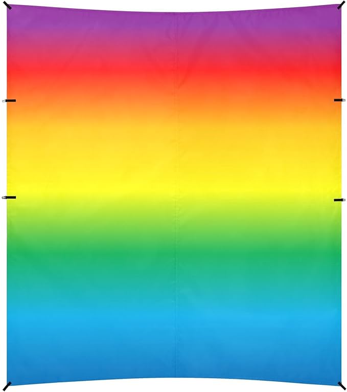 Rainbow Gradient -819464 Stable Beach Tent UPF50 Lightweight Sun Shelter with Sand Shovel for Backyard and Camping