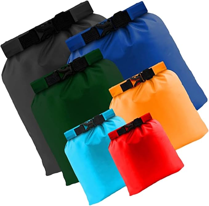 HANABASS 12pcs Portable Floating Dry Pouch Dry Bag for Camping Hiking Kayaking Water-resistant Storage Bag