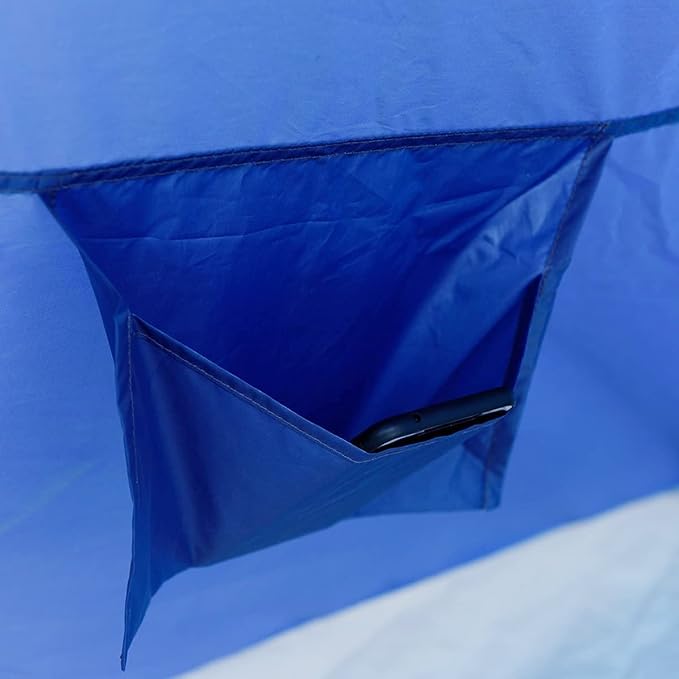Blue Medium Beach Tent Sun Shelter for 2-3 Person Summer Vacation | Easy Setup Outdoors Canopy Cabana with Carry Bag Travel Family Weekend Holiday