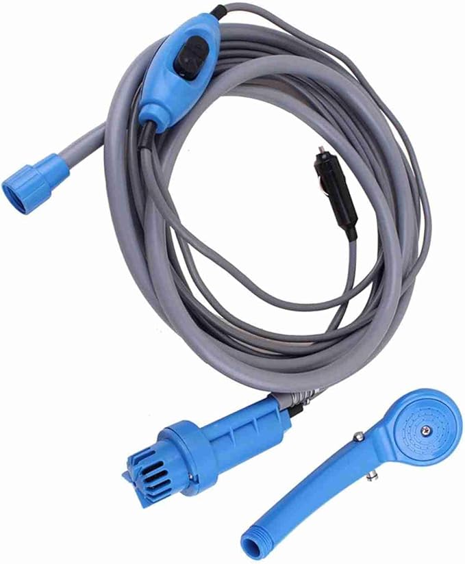 Gecheer Portable Outdoor Shower - Adjustable Water Flow Leakproof Design 2.5 L/min Ideal for Camping Hiking and More