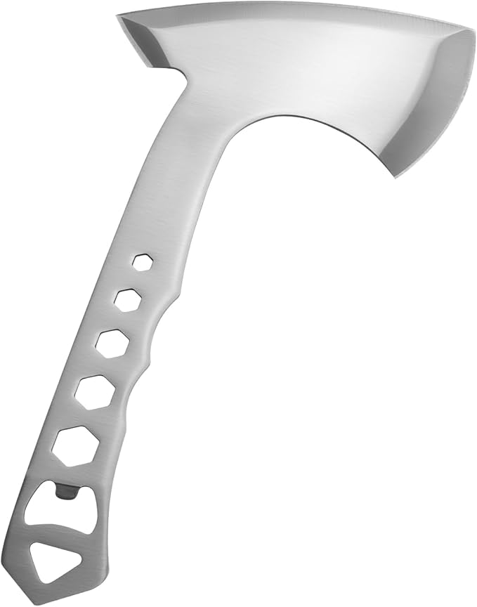 VEVOR Throwing Axes and Tomahawks 3 Pack Hatchet Axes and 3 Pack Knives Throwing Products Set Handle with Wrench and Bottle Opener Stainless Steel Black Nylon Sheath for Recreation Competition
